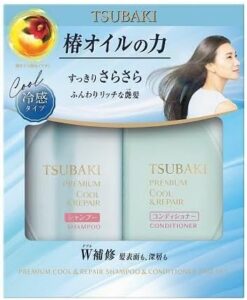 TSUBAKI Premium Cool & Repair Shampoo & Conditioner Pump Pair Set, 17.3 fl oz (490 ml+490 ml)